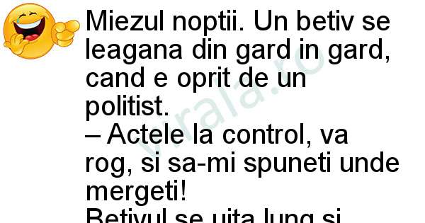 Betivul oprit de politist