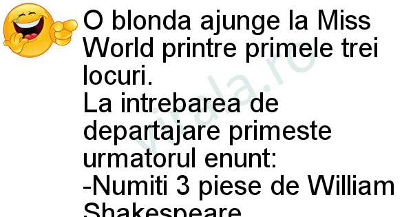 Blonda la Miss World