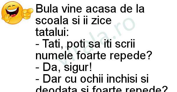 Bula vine de la scoala