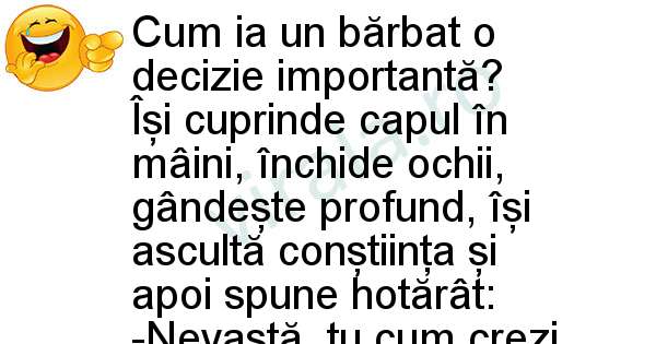 Cum ia un barbat o decizie importanta