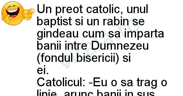 Preot catolic, unul baptist si un rabin