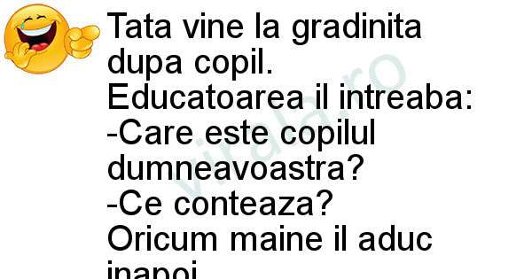 Tata vine la gradinita