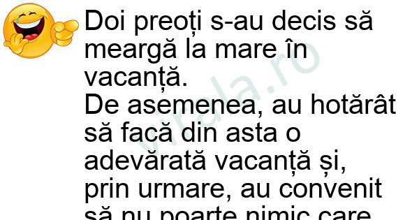 Doi preoti in vacanta la mare